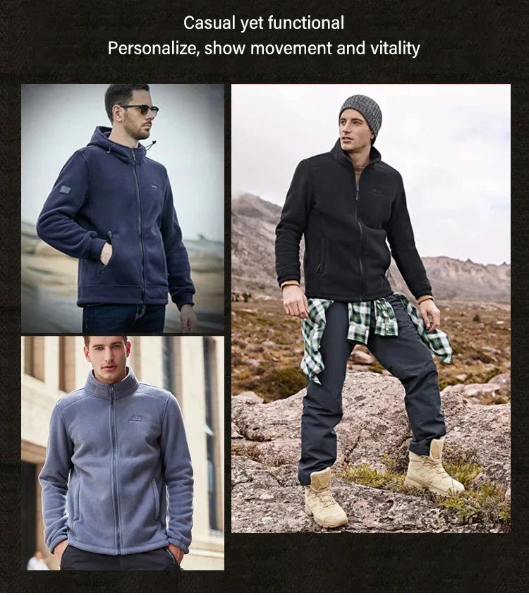 đ„Geeignet fĂŒr MĂ€nner und Frauenđ„ Doppellagige gepolsterte warme Unisex-Jacke