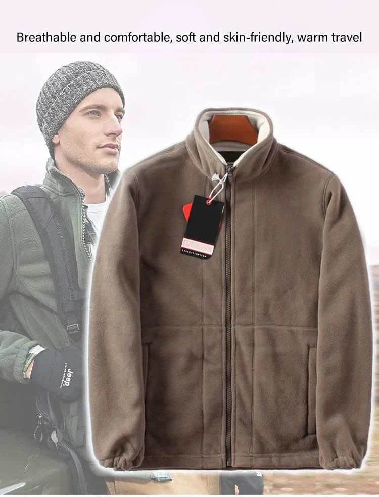đ„Geeignet fĂŒr MĂ€nner und Frauenđ„ Doppellagige gepolsterte warme Unisex-Jacke