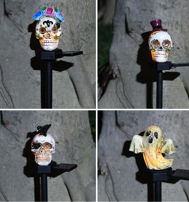 🎃Halloween Solar Resin Ghost Skull Ground Light👻