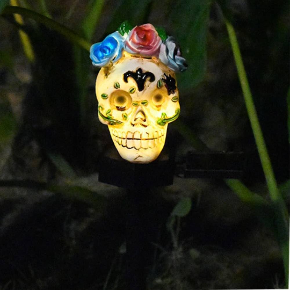🎃Halloween Solar Resin Ghost Skull Ground Light👻
