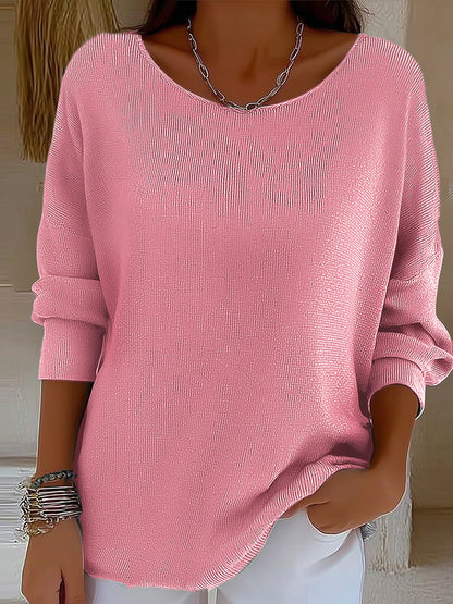 Women's casual autumn and winter long-sleeved ribbed bottoming shirt