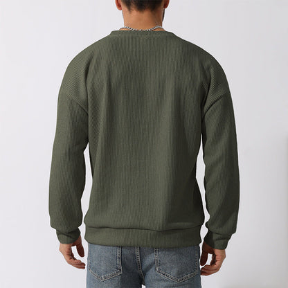 Men's Winter Sweater Loose Round Neck Thickened Sweater