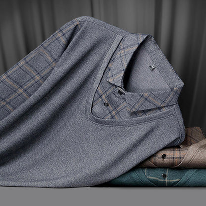 🎉Black Friday - Early Bird Price🎁Men's Faux Two-Piece Long Sleeve Top