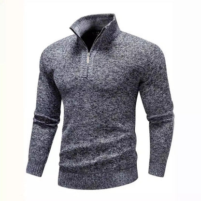 Men's stand-up collar cashmere sweater