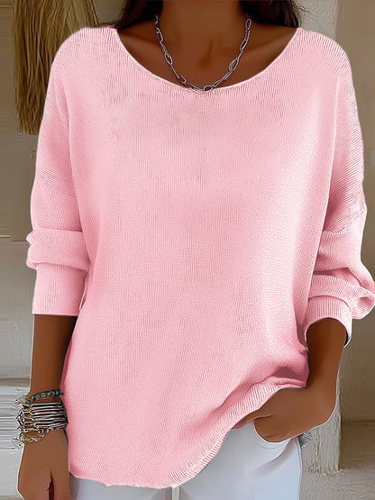 Women's casual autumn and winter long-sleeved ribbed bottoming shirt
