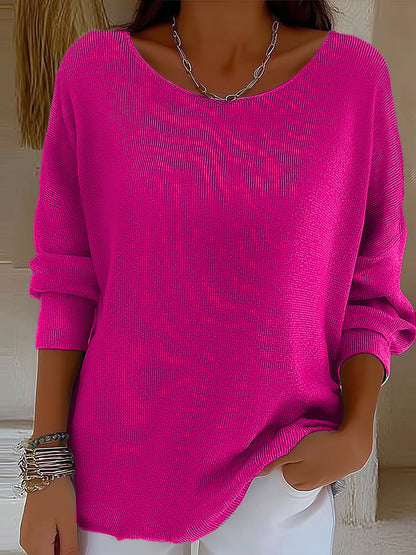 Women's casual autumn and winter long-sleeved ribbed bottoming shirt