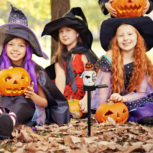 🎃Halloween Solar Resin Ghost Skull Ground Light👻