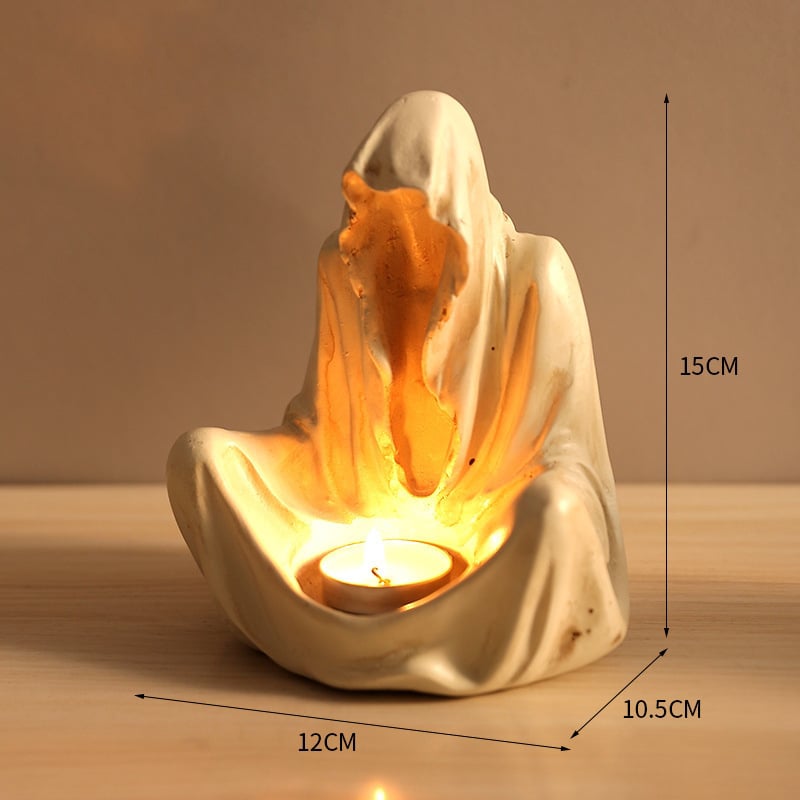 🏆2025 Halloween Hot Sale⚡Halloween Skull Candle Holder - Creepy Bone Candlestick for Gothic Table Decor & Horror Party