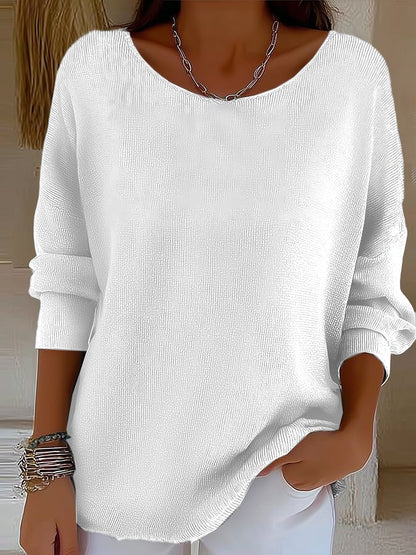 Women's casual autumn and winter long-sleeved ribbed bottoming shirt