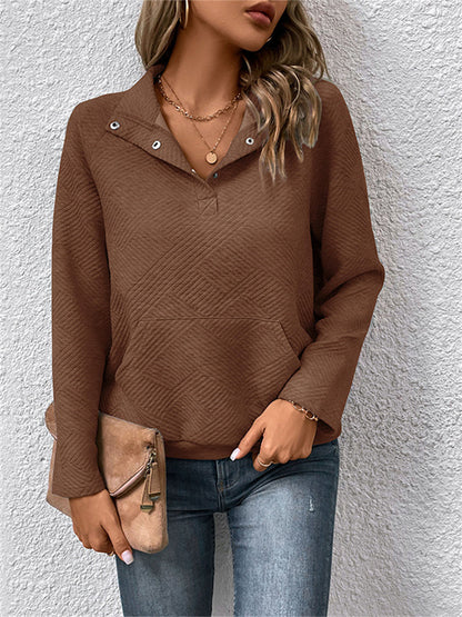 Fashion Women's Long-sleeved Solid Color Sweater Autumn and Winter