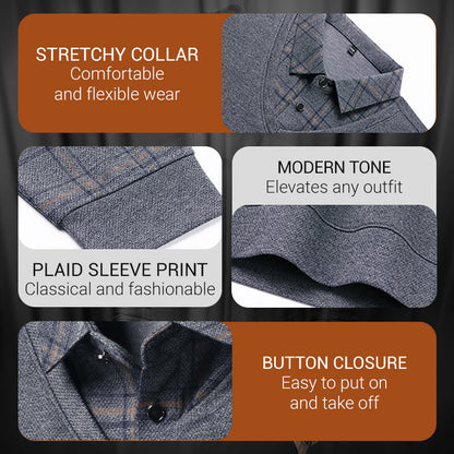 🎉Black Friday - Early Bird Price🎁Men's Faux Two-Piece Long Sleeve Top