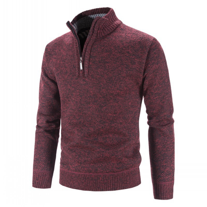 Men's stand-up collar cashmere sweater