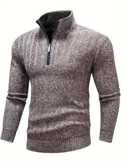 Men's stand-up collar cashmere sweater