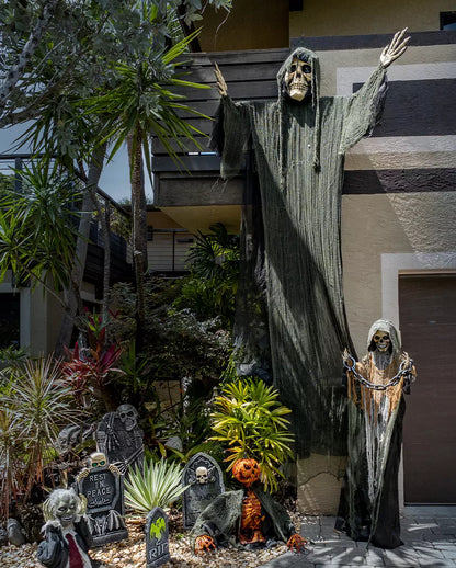 Giant Grim Reaper Hanging Decoration With Light 366cm
