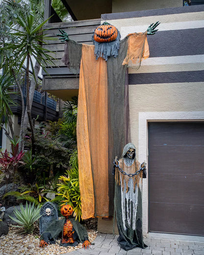 Giant Pumpkin Hanging Decoration With Light 360cm