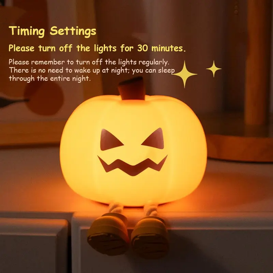 🎃 Mini LED Pumpkin Lamp – Rechargeable Halloween Night Light