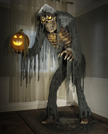 Giant Jack Reaper With Talking Pumpkin Halloween Animatronic