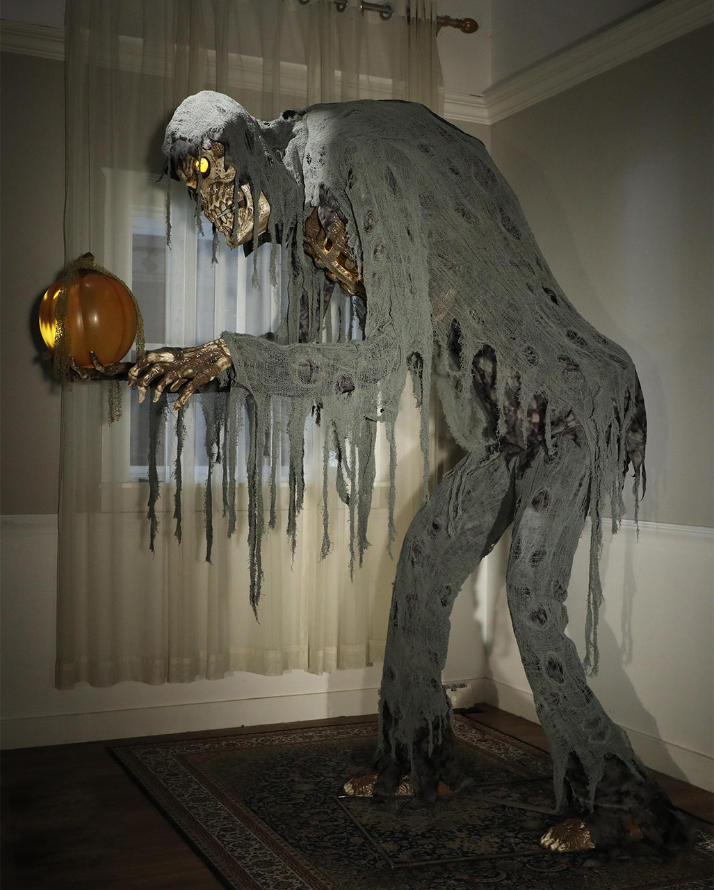 Giant Jack Reaper With Talking Pumpkin Halloween Animatronic